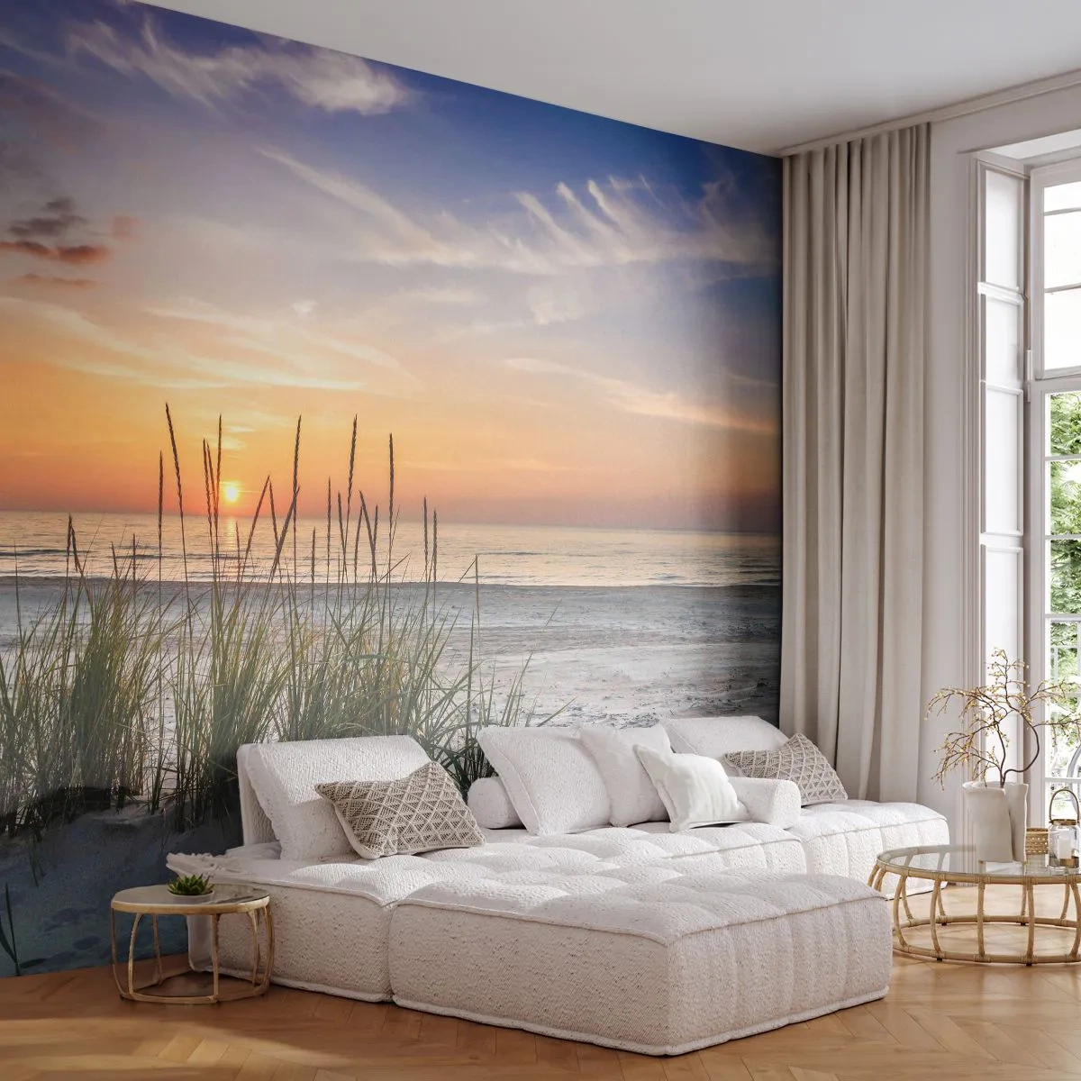 Fototapeta Premium Sand - Pozri sa, predstav si a pociť - Krajina, Pláž, More - 100x70 cm