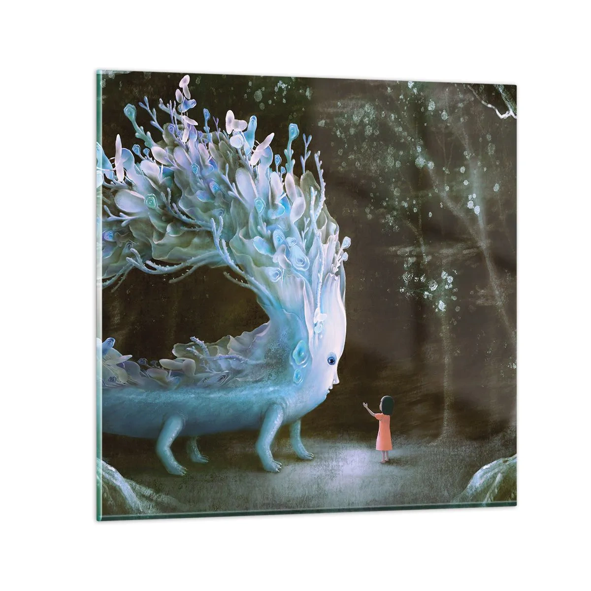 Obraz na skle - Fantastické stretnutie - 30x30 cm