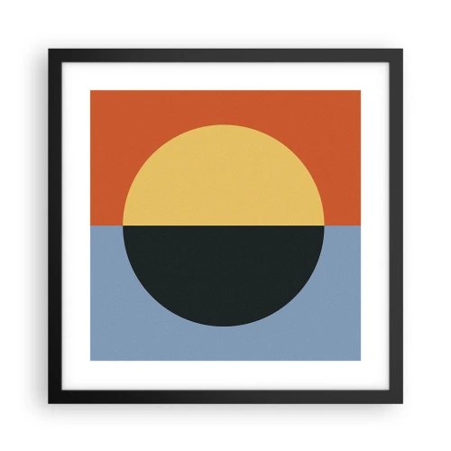 Plagát v čiernom ráme - Kompozícia tepla a chladu - 40x40 cm