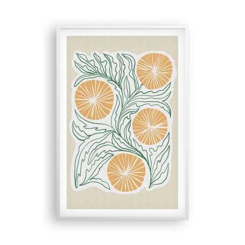 Plagát v bielom ráme - Etnicky s abstraktným nádychom - 61x91 cm