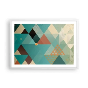 Plagát v bielom ráme - Jednota mnohosti, mnohosť jednoty - 70x50 cm