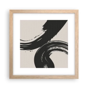 Plagát v ráme zo svetlého duba - S rozmachom a dookola - 30x30 cm