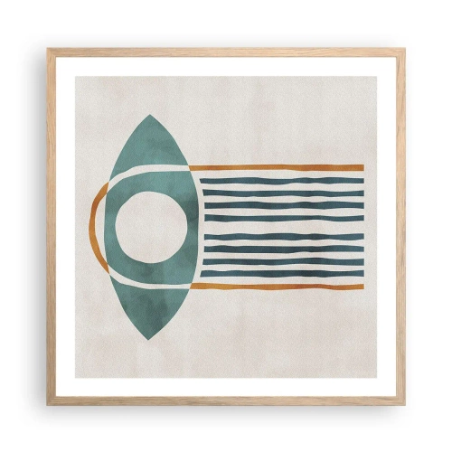 Plagát v ráme zo svetlého duba - Znaky a rituály - 60x60 cm