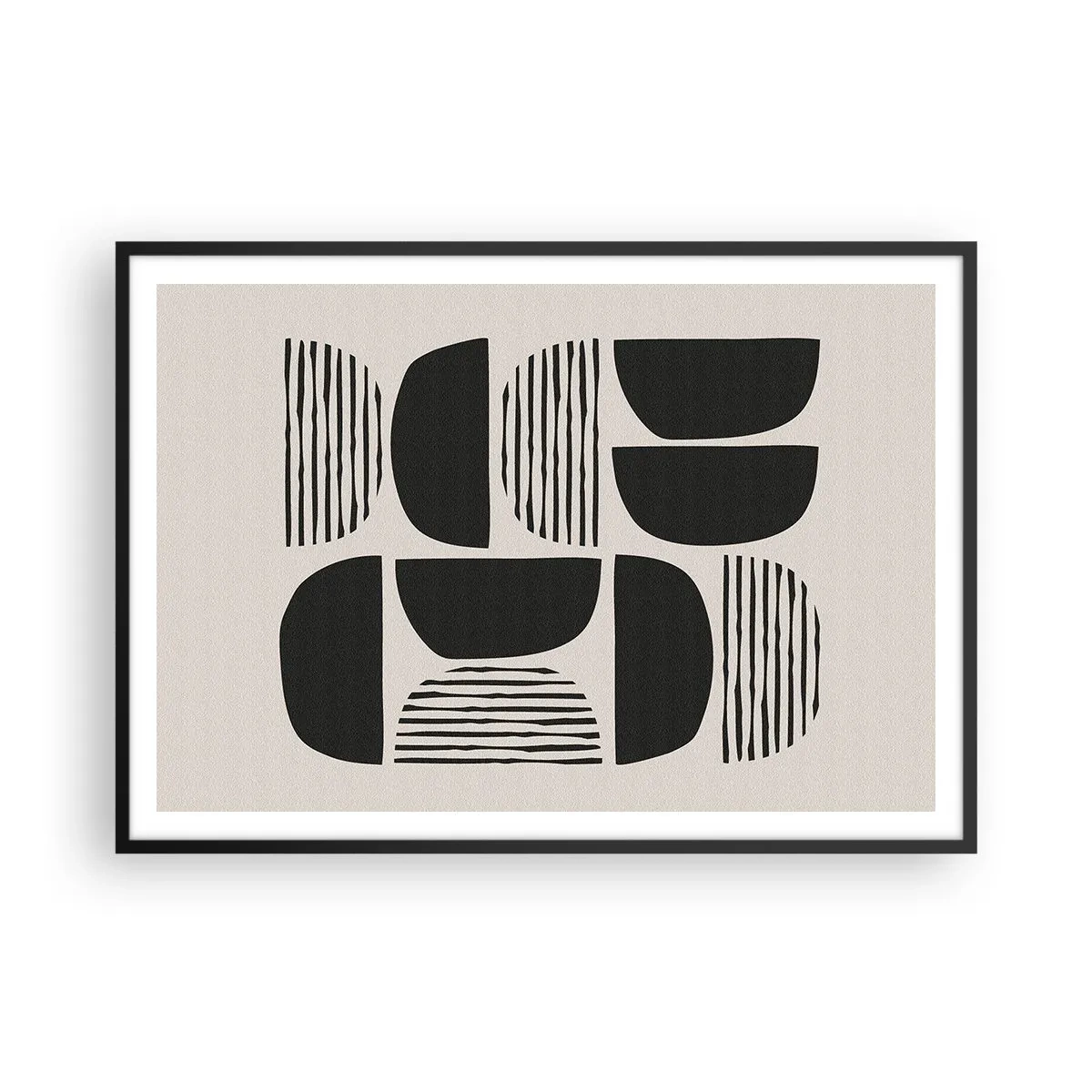 Plagát v čiernom ráme - Polovičaté sústavy - 100x70 cm