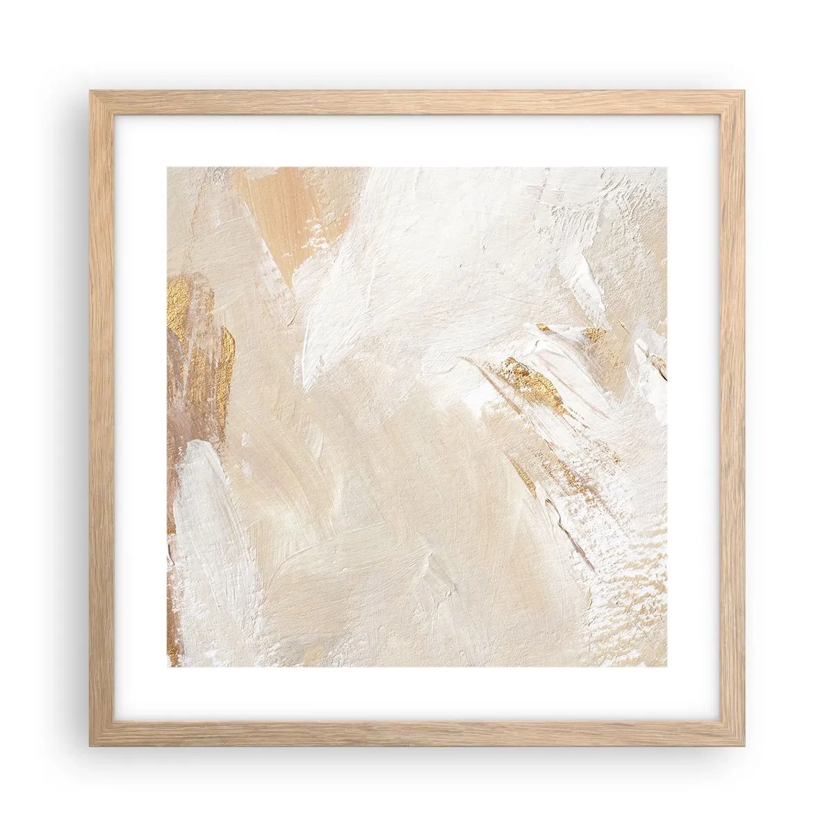 Plagát v ráme zo svetlého duba - Pastelová kompozícia - 40x40 cm