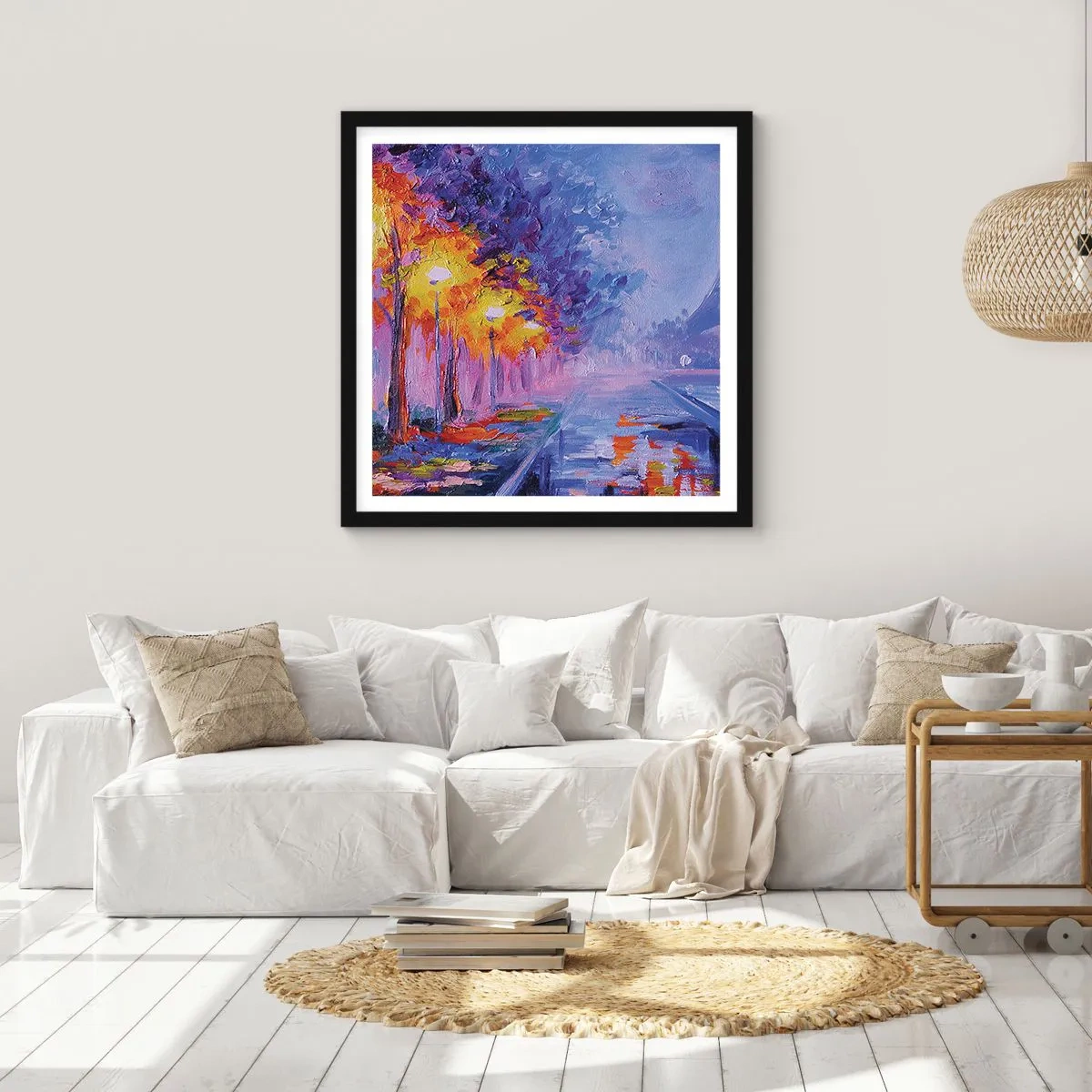 Plagát v čiernom ráme - Prechádzka snov - 50x50 cm