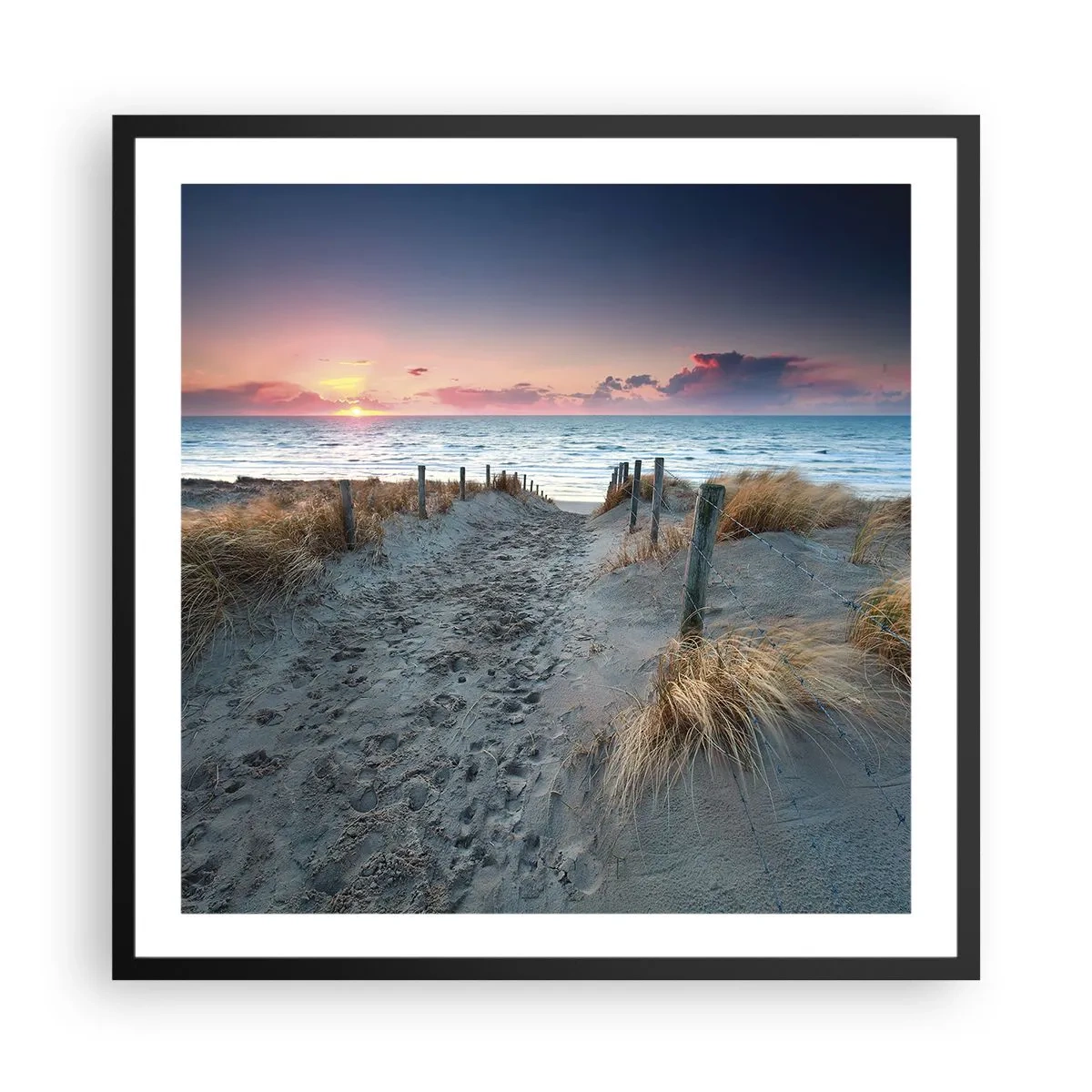 Plagát v čiernom ráme - Šiel by som s tebou na kraj světa… - 60x60 cm