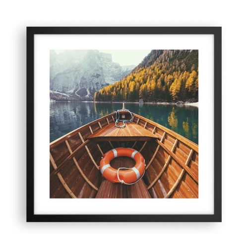 Plagát v čiernom ráme - Horská túra - 40x40 cm