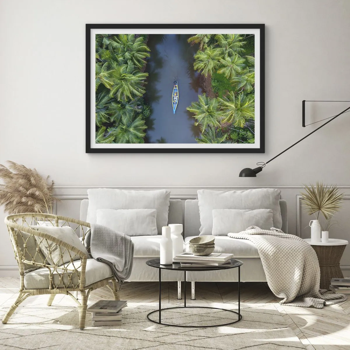 Plagát v čiernom ráme - Na tropickom chodníku - 40x30 cm