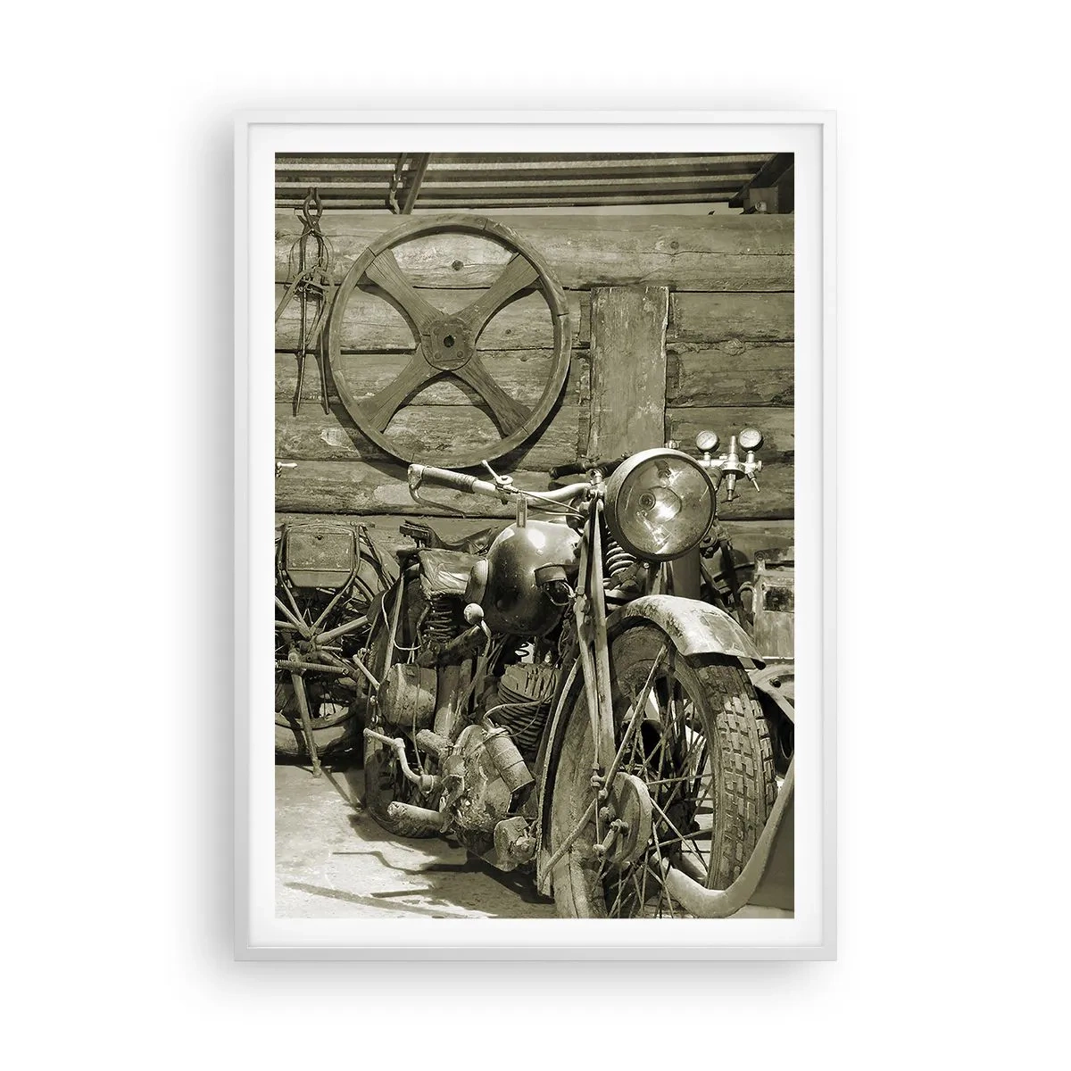 Plagát v bielom ráme - V kôlni strýka Mariána - 70x100 cm