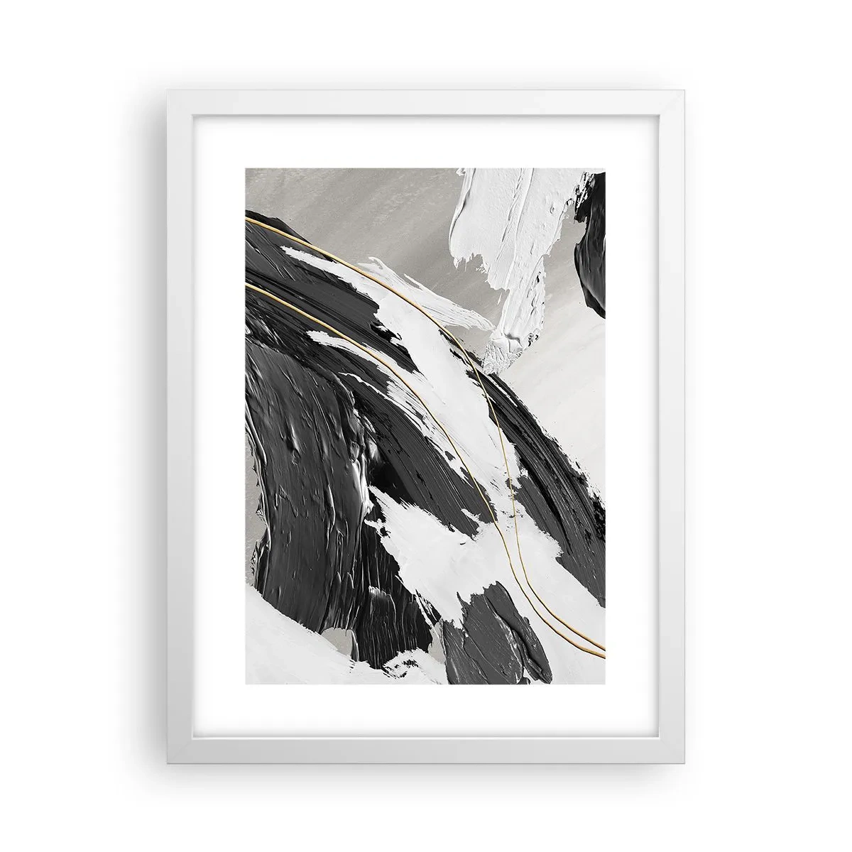 Plagát v bielom ráme - Veľkorysá abstrakcia - 30x40 cm
