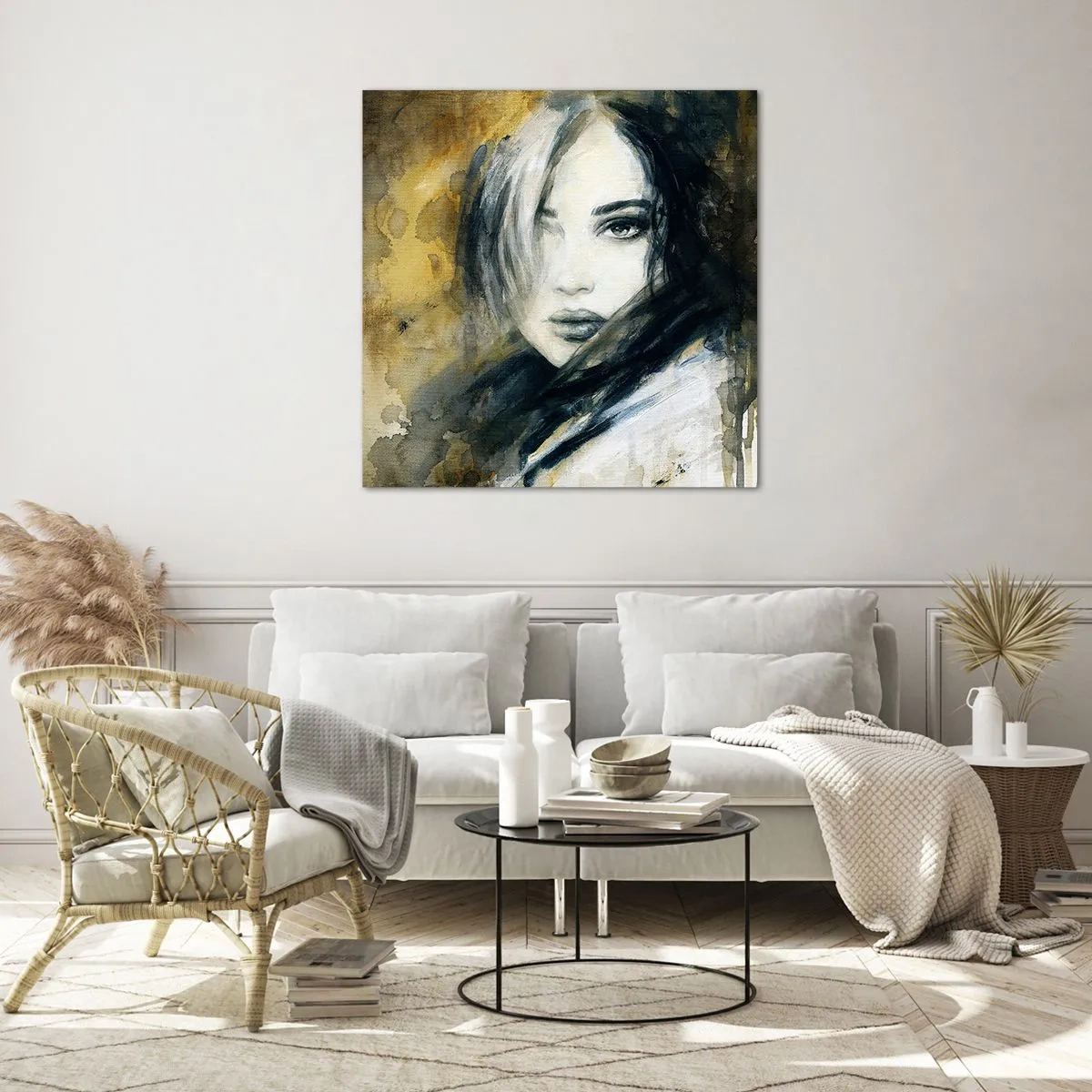 Obraz na skle - viac nevinná alebo zmyselná? - 70x70 cm