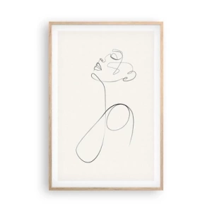 Plagát v ráme zo svetlého duba - Zamotaná v snoch - 61x91 cm