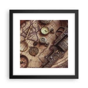 Plagát v čiernom ráme - Dobrodružstvo volá - 30x30 cm