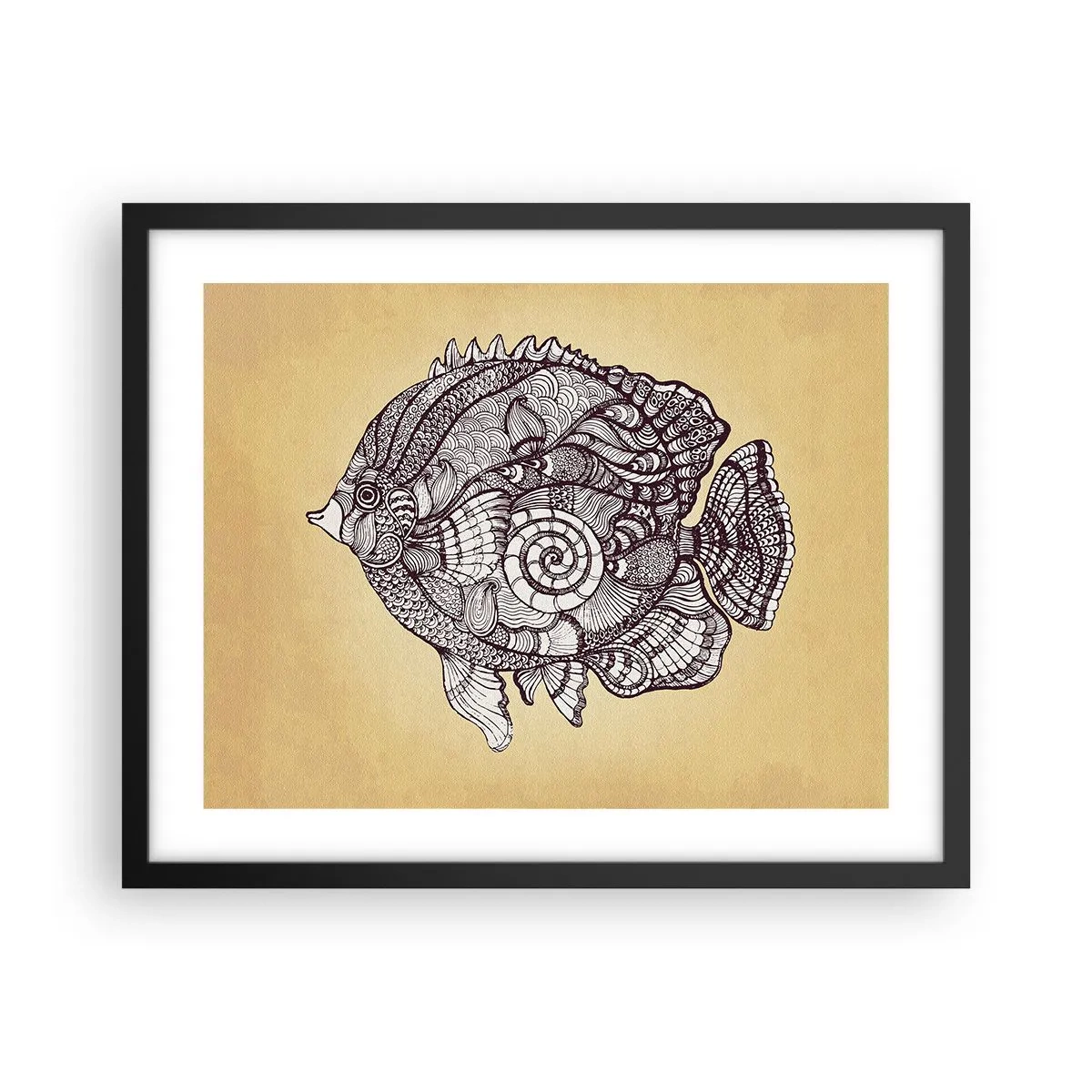 Plagát v čiernom ráme - Z oceánu ornamentov - 50x40 cm