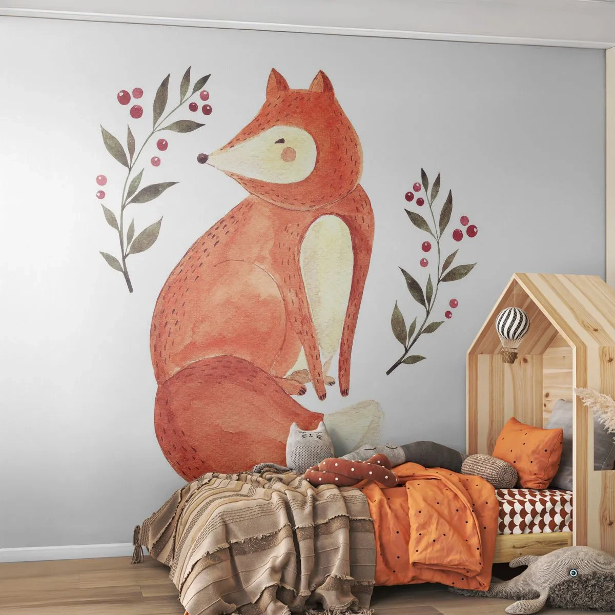 Samolepiaca Fototapeta Deluxe Sticker - Malý hrdzavec - Pre deti, Fox, Rozprávka - 250x175 cm