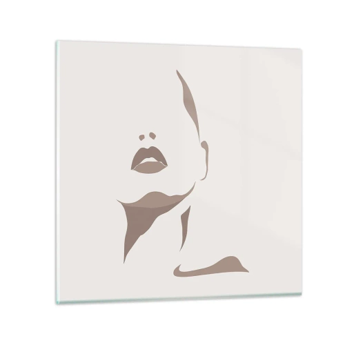 Obraz na skle - Stvorená zo svetla a tieňa - 50x50 cm