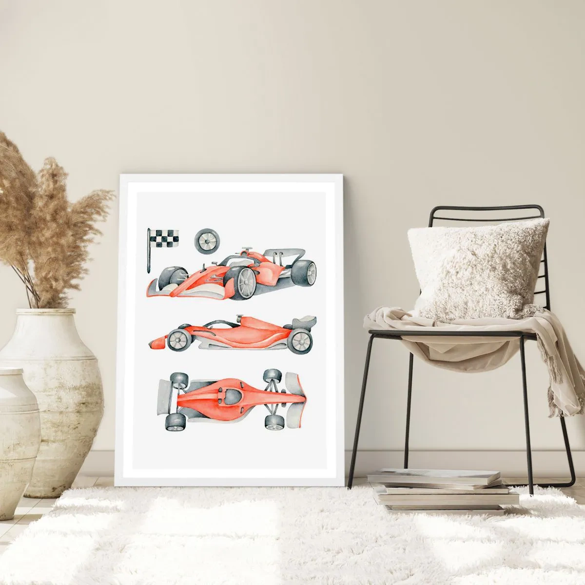 Plagát v bielom ráme - Dobehnúť sen - 70x100 cm