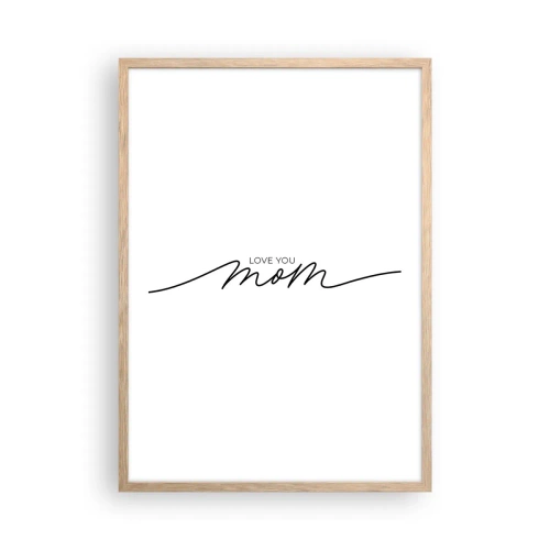 Plagát v ráme zo svetlého duba - Veľké dojatie - 50x70 cm