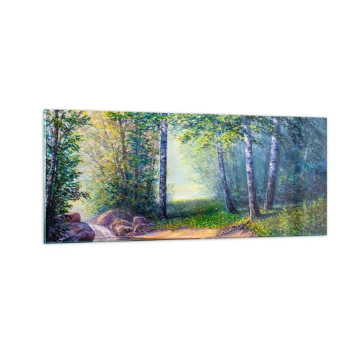 Obraz na skle - Idylické prostredie - 100x40 cm
