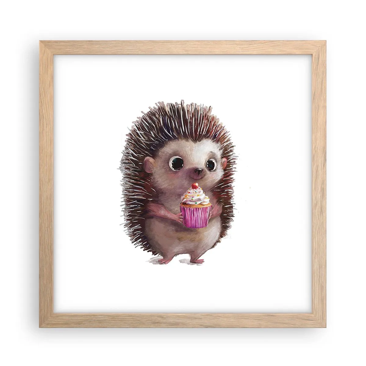 Plagát v ráme zo svetlého duba - Oslava je každý deň - 30x30 cm