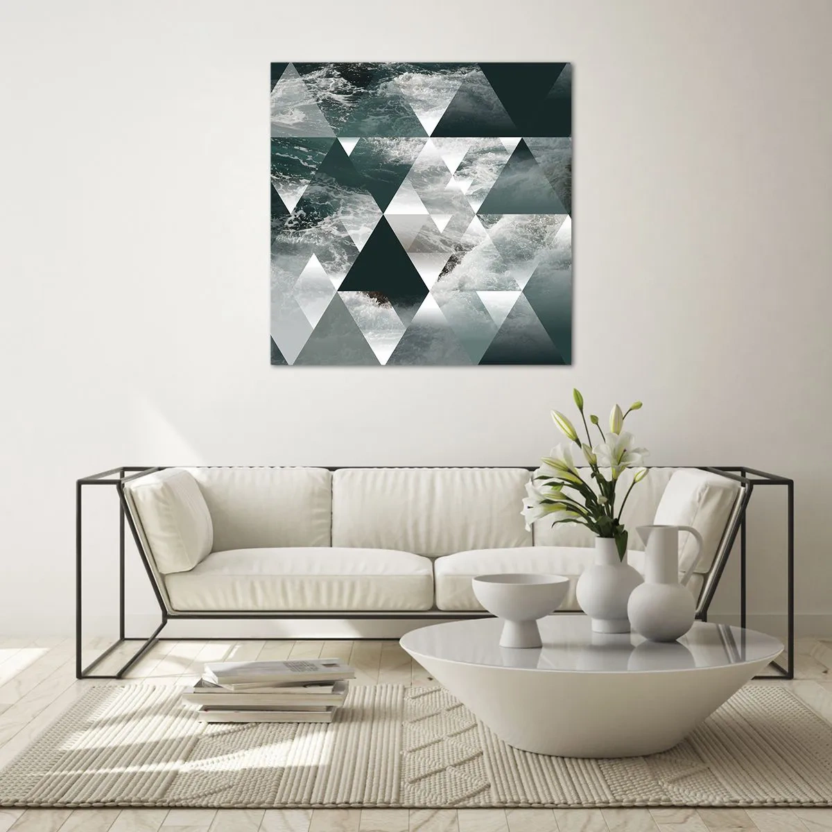 Obraz na skle - Krištáľová perspektíva - 60x60 cm