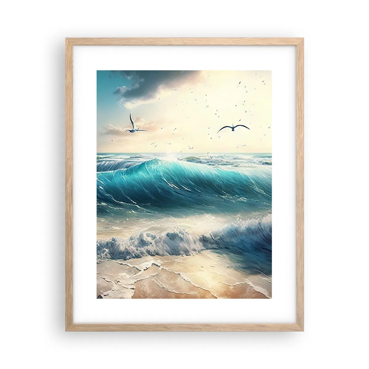 Plagát v ráme zo svetlého duba - Šušťanie len pre teba - 40x50 cm