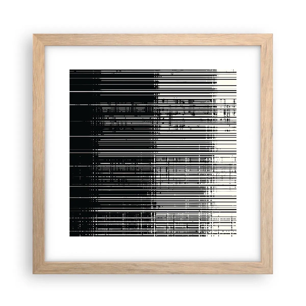 Plagát v ráme zo svetlého duba - Vlny a vibrácie - 30x30 cm