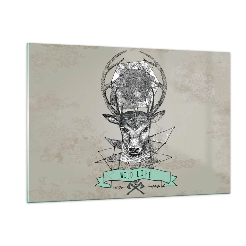 Obraz na skle - Videnie sv. Huberta - 120x80 cm