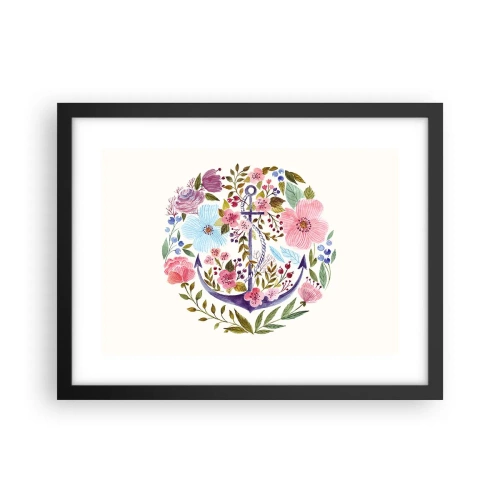 Plagát v čiernom ráme - Námorníkov krásny sen - 40x30 cm