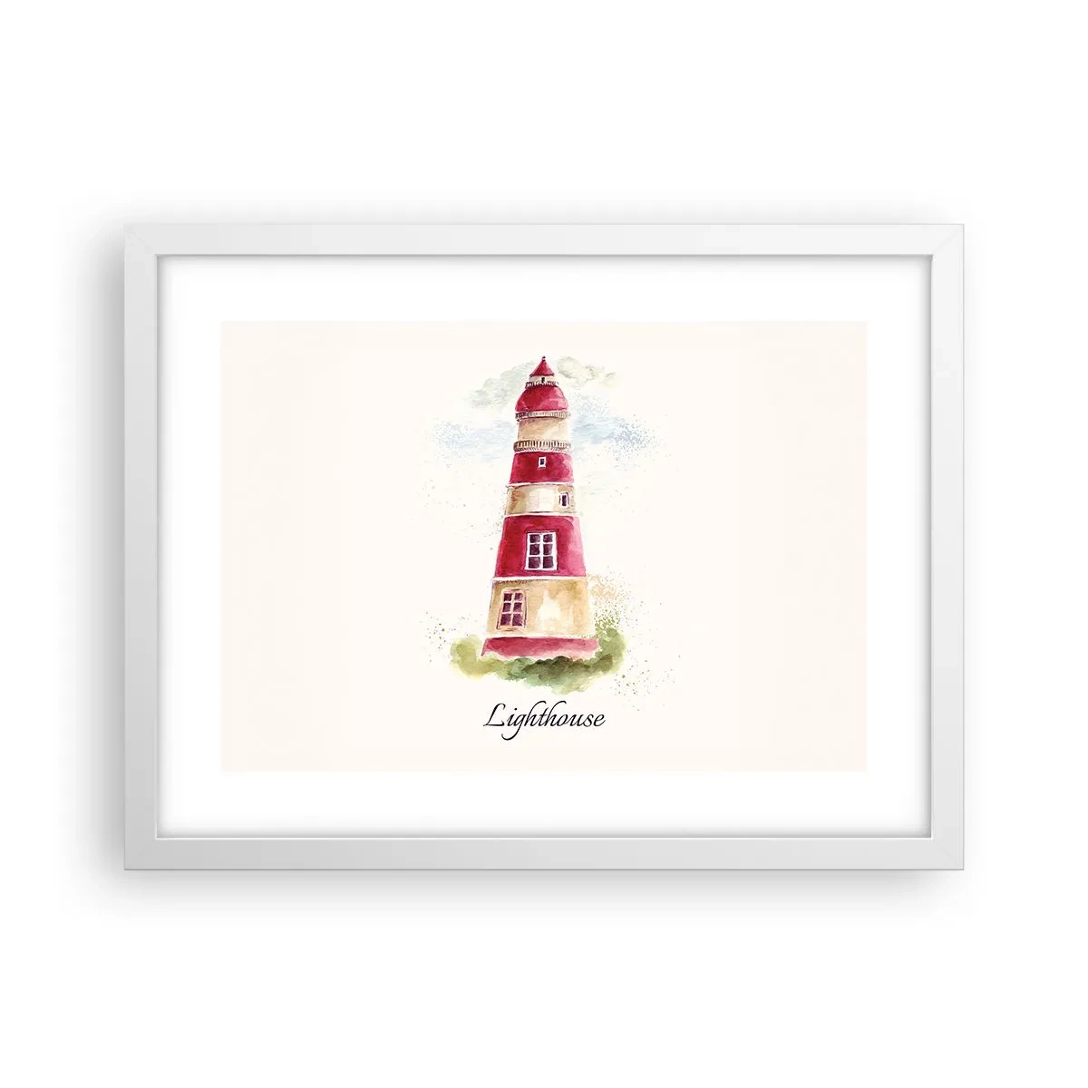 Plagát v bielom ráme - Tu je vždy počasie - 40x30 cm