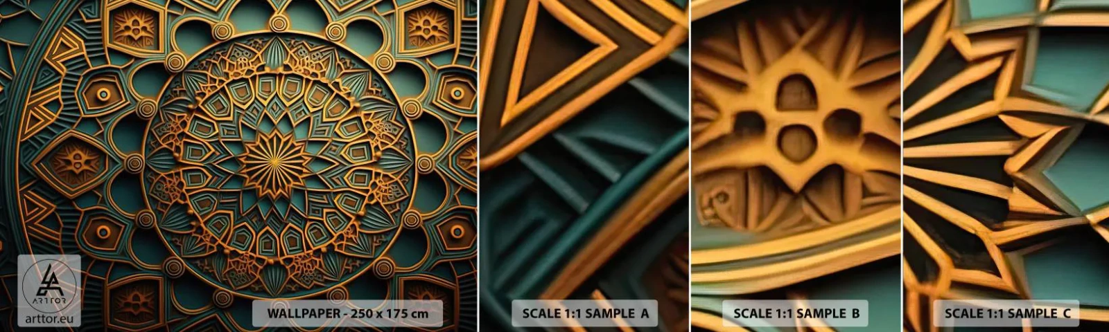 Vzorka Fototapeta Standard Eco - V arabskom štýle - Mozaika, arabčina, Dekorácie - 100x30 cm