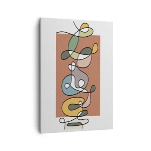 Obraz na plátne - Abstrakcia: farebné vyvádzanie - 50x70 cm