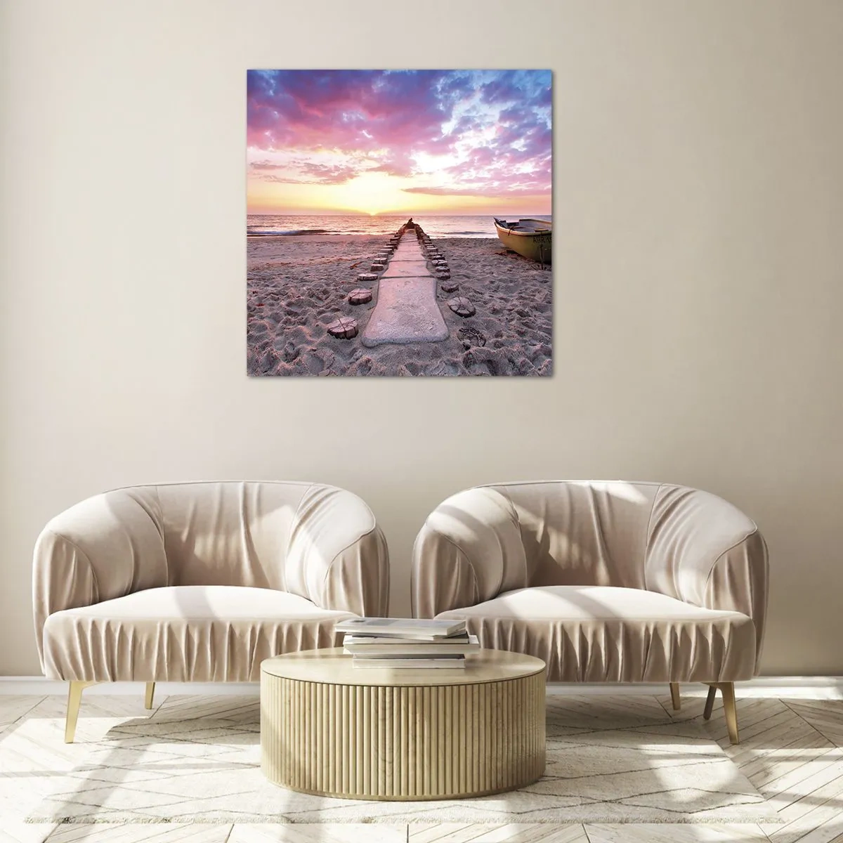 Obraz na skle - Okamih hlbokého zážitku - 30x30 cm