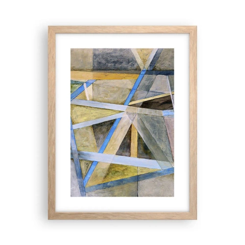 Plagát v ráme zo svetlého duba - Priamo alebo diagonálne? - 30x40 cm