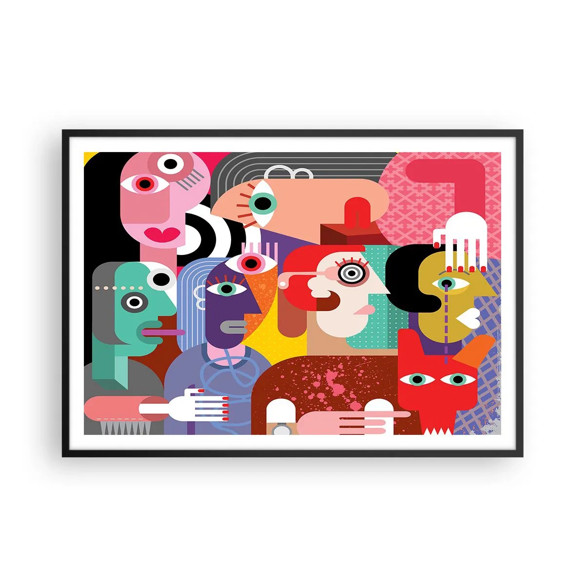 Plagát v čiernom ráme - My od pána Picassa - 100x70 cm