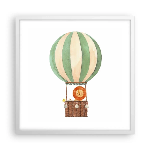 Plagát v bielom ráme - Leonove cesty - 50x50 cm