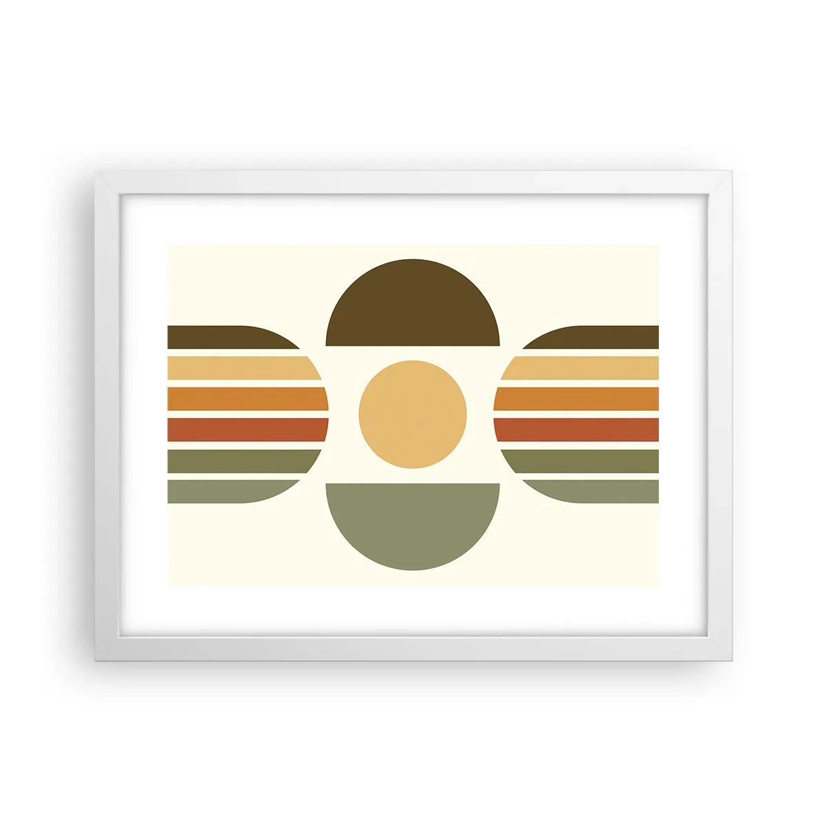 Plagát v bielom ráme - Vo farbách zeme - 40x30 cm