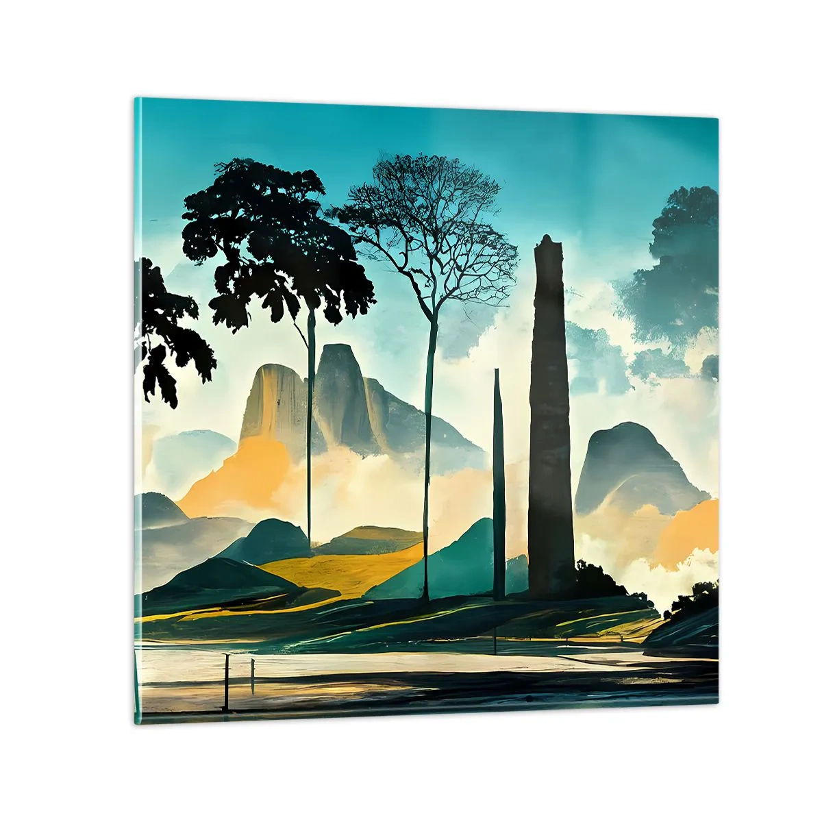 Obraz na skle - Vyššie a vyššie - 60x60 cm