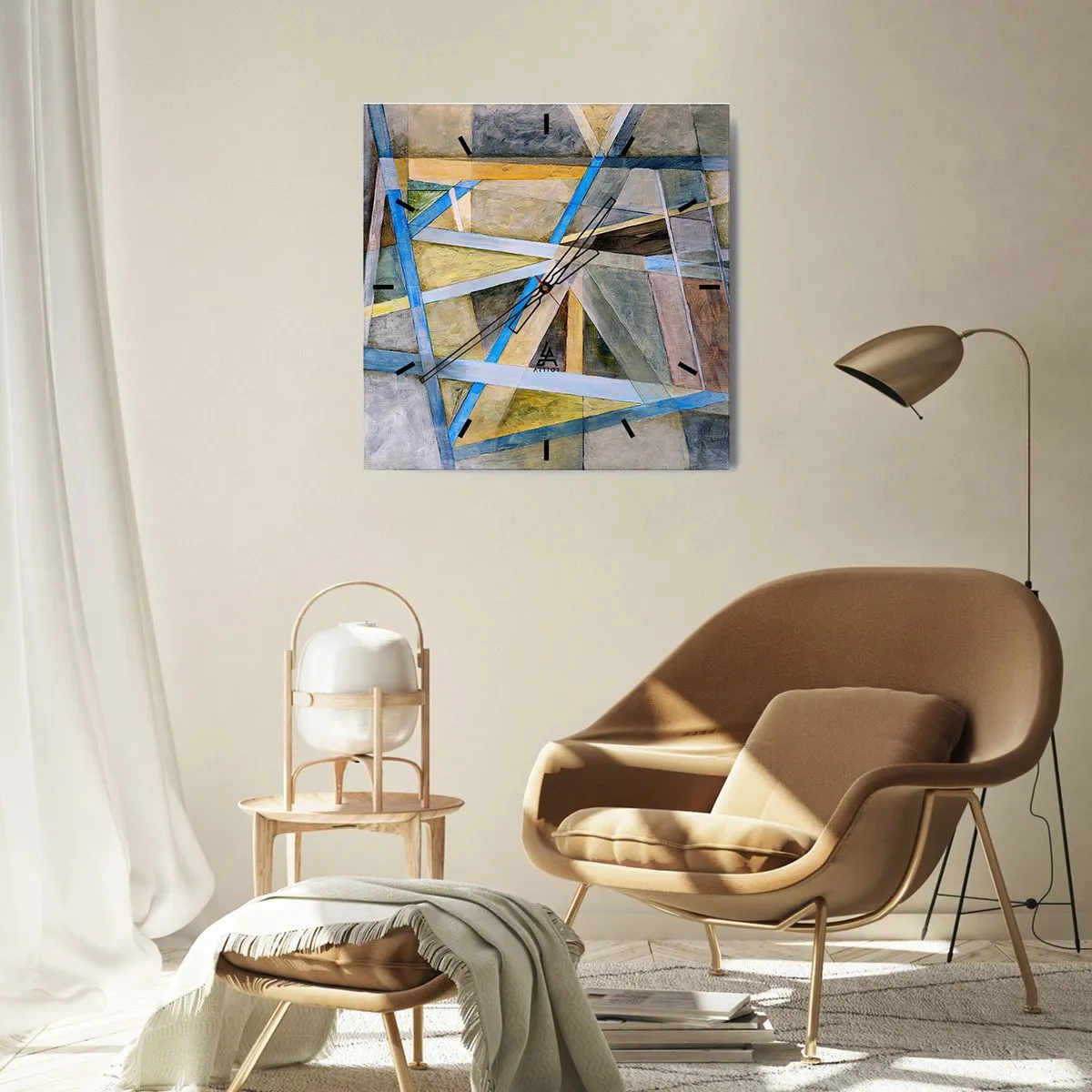 Nástenné hodiny - Priamo alebo diagonálne? - 40x40 cm