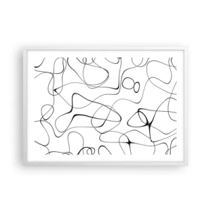 Plagát v bielom ráme - Cesty života, zákruty osudu - 70x50 cm