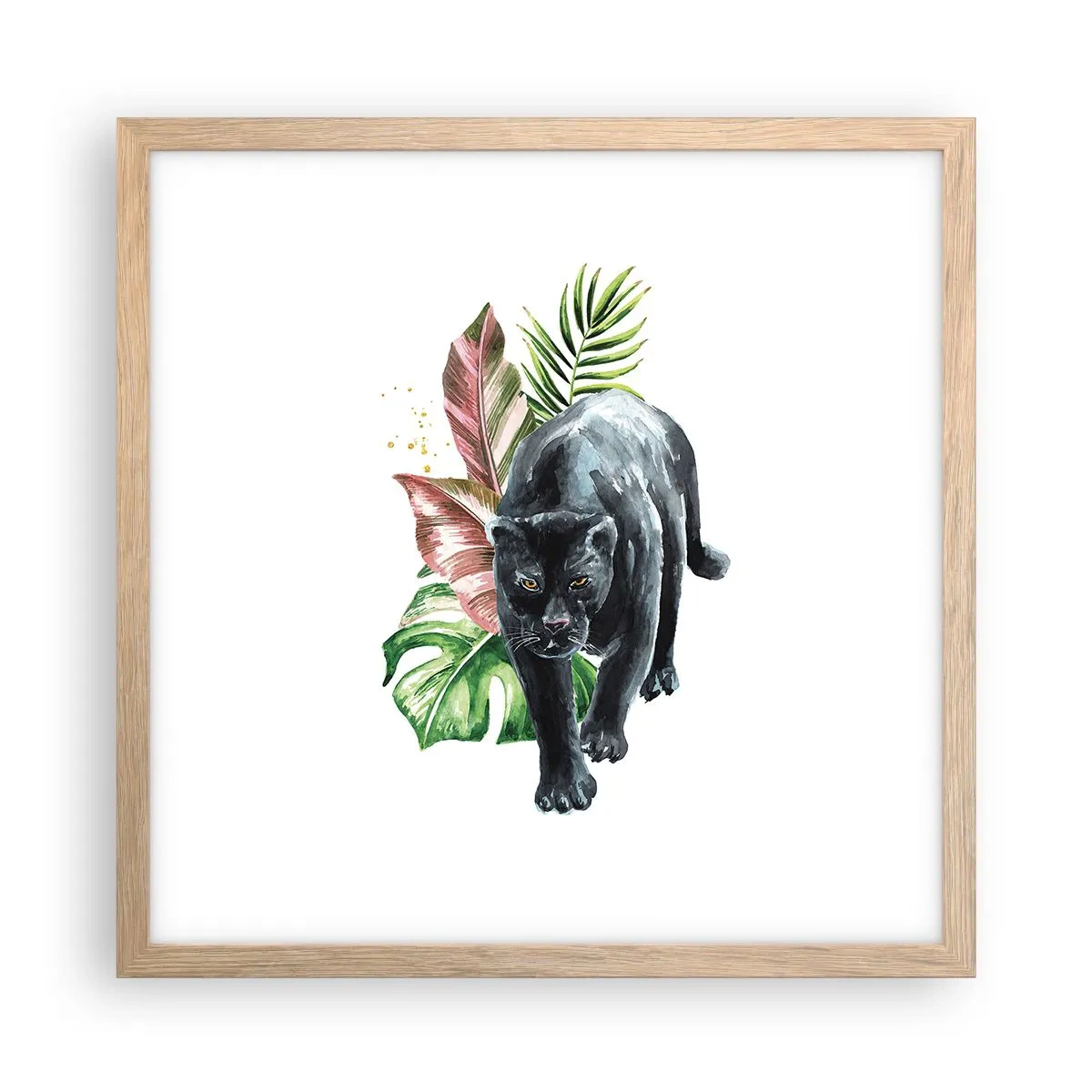 Plagát v ráme zo svetlého duba - Divokosť v srdci - 40x40 cm