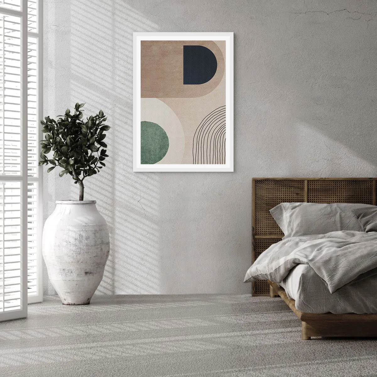 Plagát v bielom ráme - Nežnosť oválu - 50x70 cm