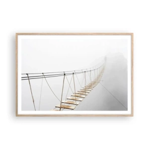 Plagát v ráme zo svetlého duba - Kam vás zavedie? - 100x70 cm