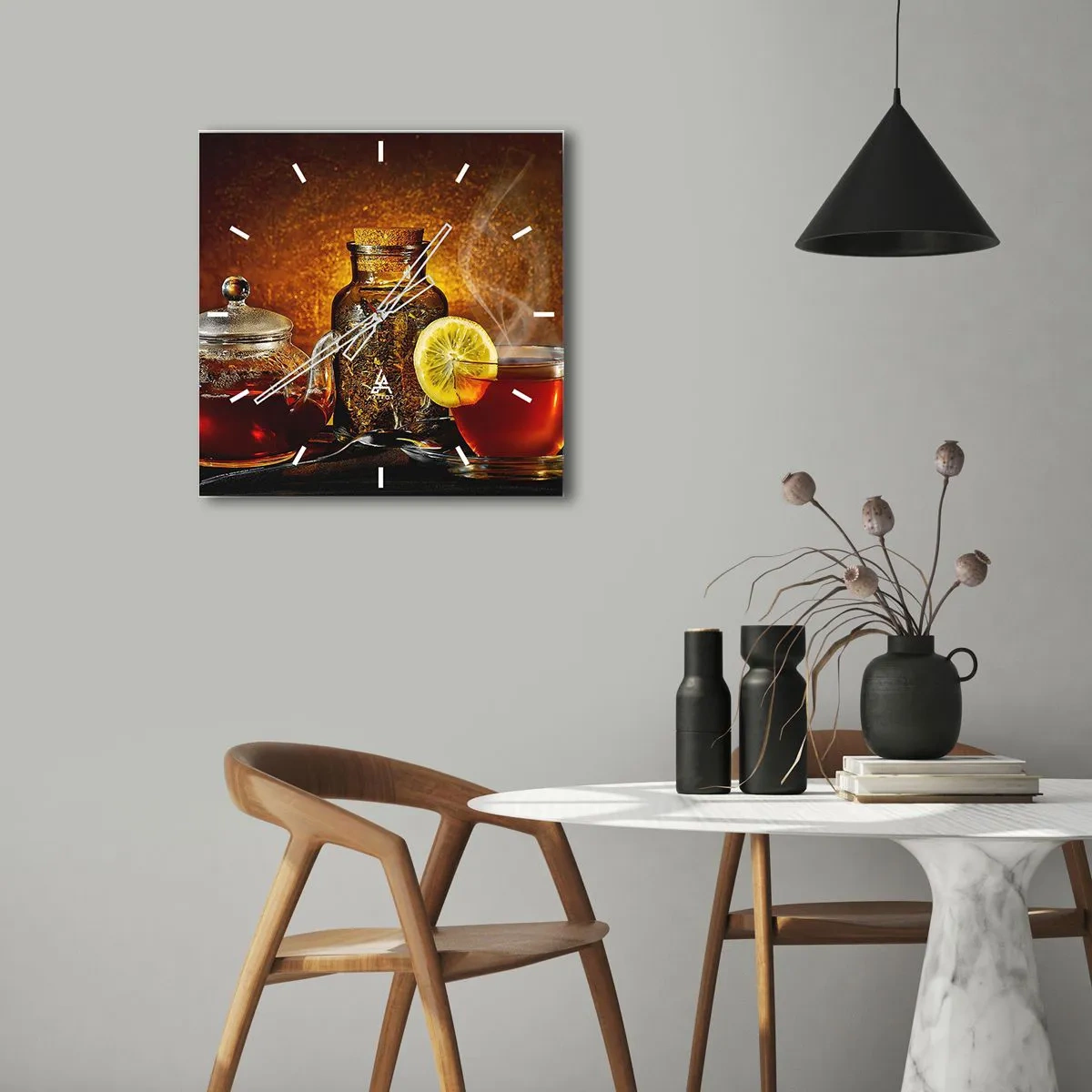 Nástenné hodiny - V štýle holandských majstrov - 40x40 cm