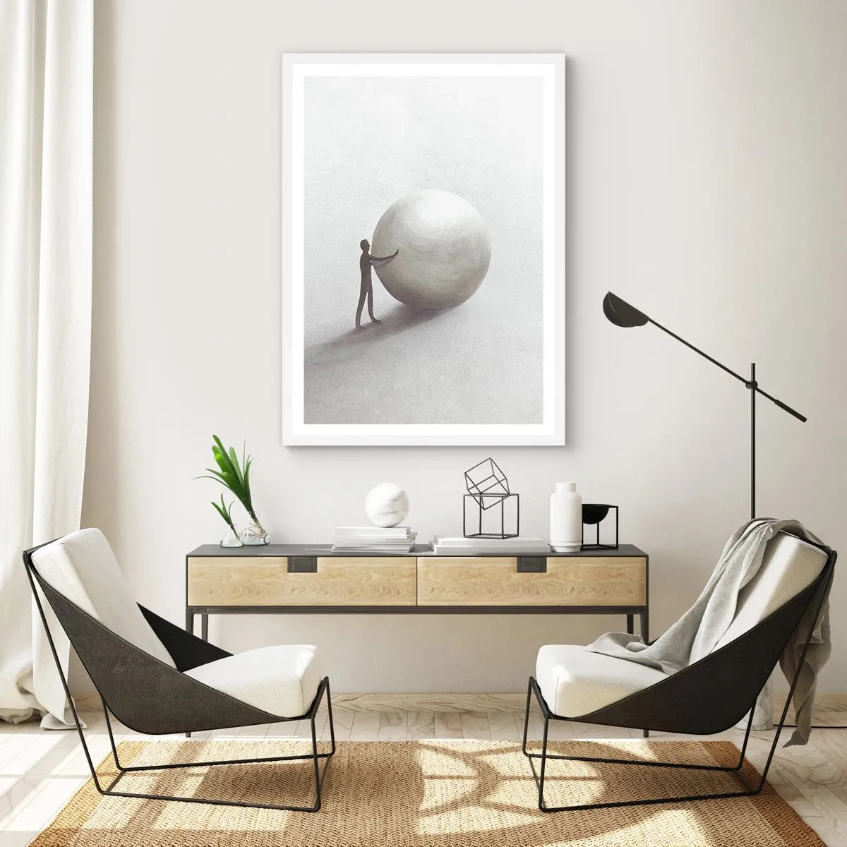 Plagát v bielom ráme - Hra života - 50x70 cm