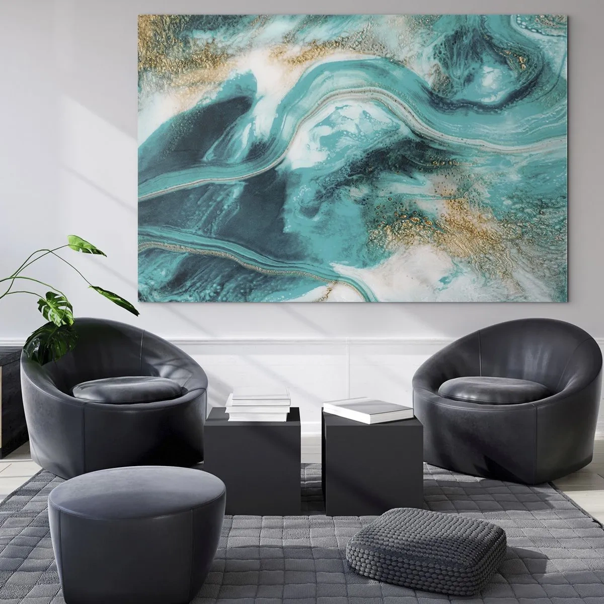 Obraz na skle - Rieka zlata - 120x80 cm