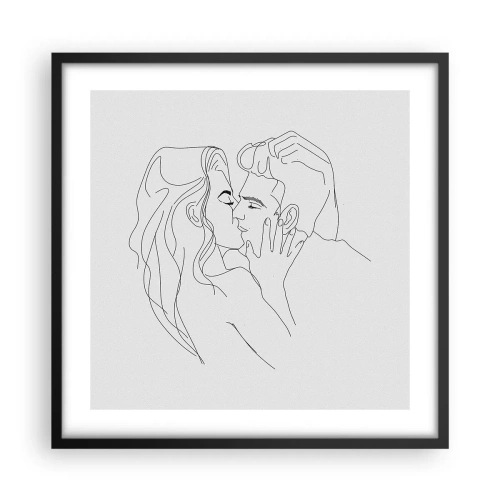 Plagát v čiernom ráme - Jedným ťahom - 50x50 cm