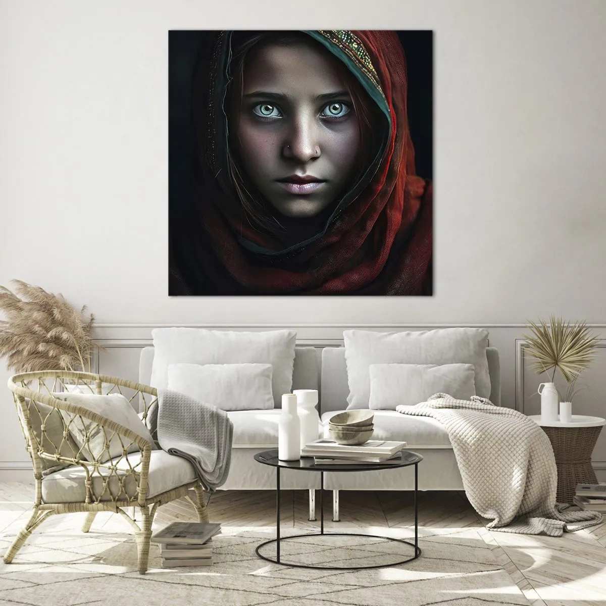 Obraz na skle - Východná princezná - 40x40 cm