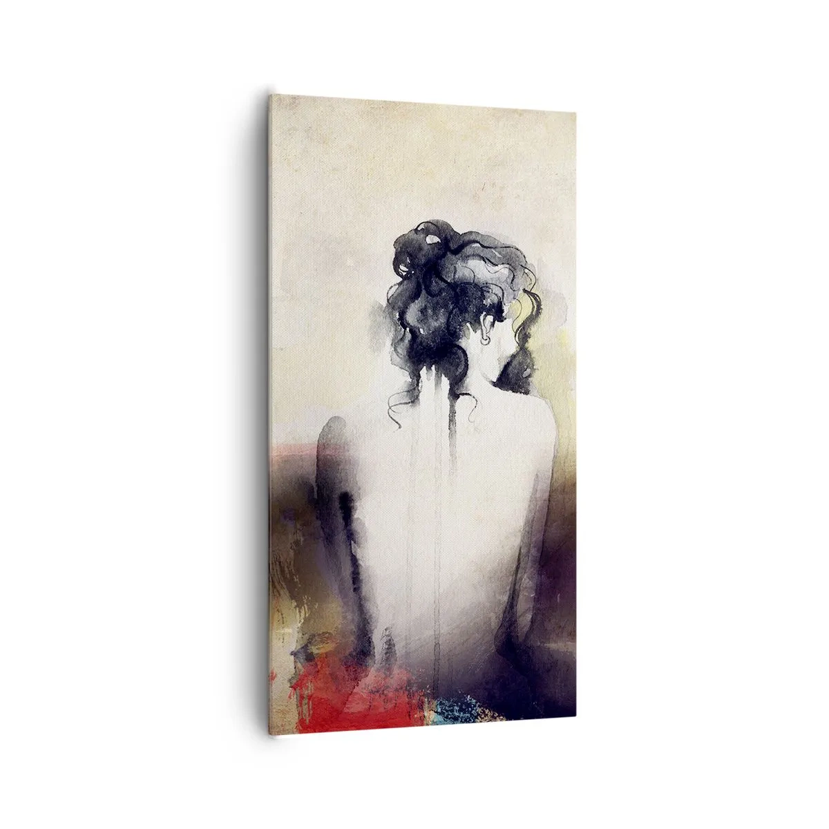 Obraz na plátne - Jemné línie, oválne tvary - 65x120 cm